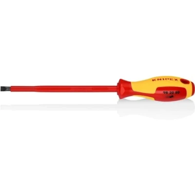 Image of Knipex Screwdrivers for slotted screws burnished, insulating multi component handle, VDE tested 295 mm 98 20 80