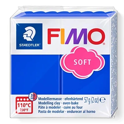 Image of STAEDTLER 8020 33 FIMO Soft Oven Hardening Polymer Modelling Clay Brilliant Blue (1 x 57g Block)