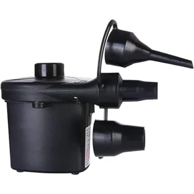 Image of Raxter Electric Pump for Inflatables Quick Inflator Air Mattress Bed Paddling Pool Swimming Ring Camping Inflate Deflate with 3 Nozzles
