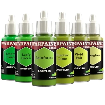 Image of The Army Painter, Warpaints Fanatic Flexible Triad: Vibrant Greens, 6 x 18 ml acrylic paints Miniature quality hobby paint for Dungeons and Dragons (DnD) &amp; Warhammer Miniatures
