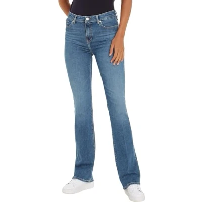 Image of Tommy Hilfiger Women Bootcut Rw Mel Denim Pants, Denim, 28W / 30L