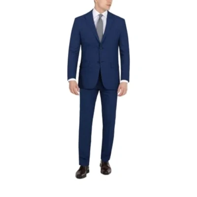 Image of DKNY Men&#039;s Suit Dress Pants, Blue Plaid, 34W x 32L