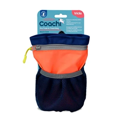 Image of Coachi Pro Train &amp; Treat Bag, Pouch. Dog Trainers and Professional Walkers, Extra Large Storage, Secure Attachment Options, Zipped Pocket, Magnetic Closure. Suitable for Walking Training