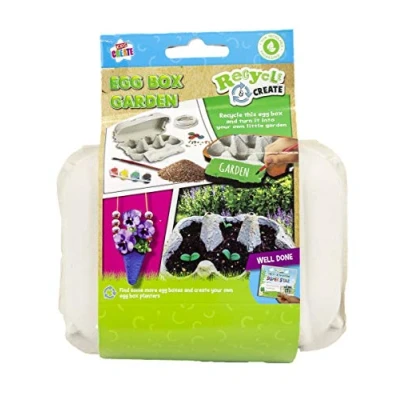 Image of Kids Create Recycled Egg Box Grow Your Own Garden Set for I Children&#039;s Craft and Design Kit