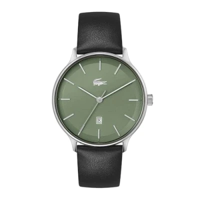 Image of Lacoste Analogue Quartz Watch for Men with Green Leather Strap 2011225