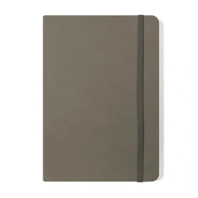 Image of Silvine A5 Executive Hardback Notebook / Journal Grey. 160 Lined Pages of 90gsm Premium Ivory Paper