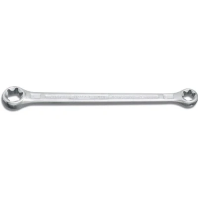 Image of HAZET 609 E6XE8 113 mm Torx Profile Polished Head Double Box End Wrench Chrome Plated