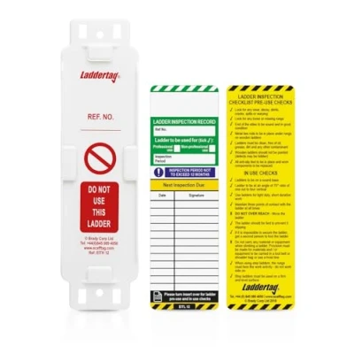 Image of Scafftag LAD GB EITH L12 A Laddertag Tag Kit, Polycarbonate/Polypropylene, 10 holders, status inserts, 1 permanent marker pen