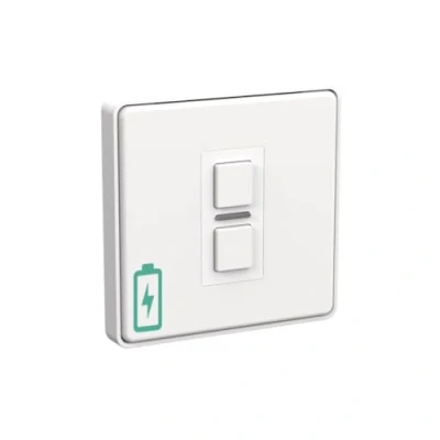 Image of Lightwave Wire Free Scene Selector (2 Button) White Metal Battery Powered, Multi Press Built In