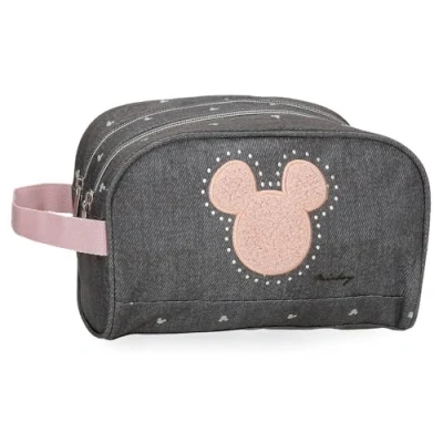 Image of Joumma Disney Mickey Studs Adaptable Toiletry Bag Black 26x16x11cm Polyester, Black/White,