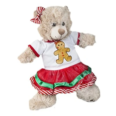 Image of Gingerbread Girl Teddy Bear Outfit (8&quot;)