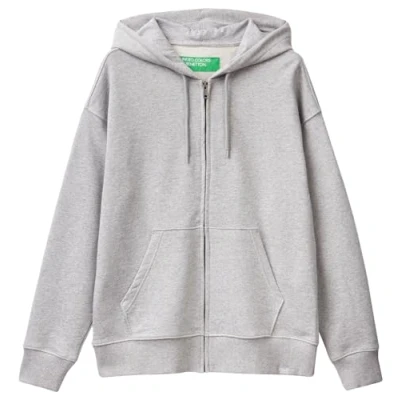 Image of United Colors of Benetton Men&#039;s Jacket c/Cap m/l 3j68u5001 Sweatshirt Without Hood, Heather Grey Medium 501, XXXL