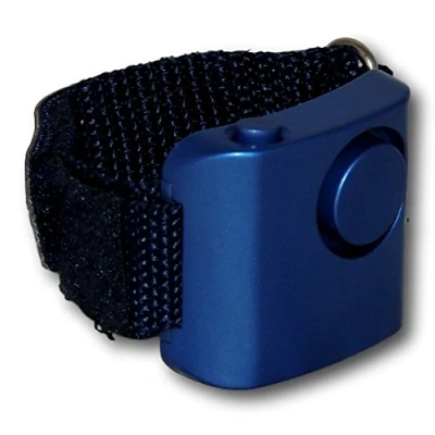 Image of EPOSGEAR Minder® Loud Wrist Worn Jogger Jogging Runner Running Walker Personal Panic Attack Rape Safety Security Alarm With Hook and Loop Adjustable Strap 130dB (Blue, Spare Batteries)