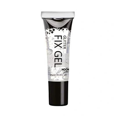 Image of Glitter Fix Gel by Moon 10ml Cosmetic Adhesive Primer for Face and Body. All Glitters Including fine, Chunky, Holographic, Iridescent bio