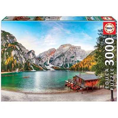 Image of Educa Borras 19281, Pragser Wildsee im Herbst, 3000 Piece Puzzle for Adults and Children from 12 Years, South Tyrol, Multicoloured