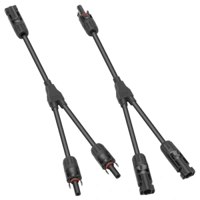 Image of Solar connection Y branch parallel adapter 600w panel cable plug distributor Photovoltaic and socket Supports 50A high current