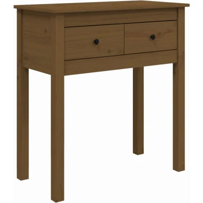 Image of vidaXL Console Table Honey Brown 70x35x75 cm Solid Wood Pine