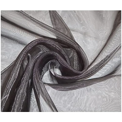 Image of Premium Crystal Organza Voile Fancy Dress Costume Decorations Fabric 150cm Wide/Sold by The Metre (Graphite)