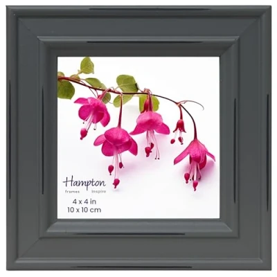 Image of inspire By Hampton PALOMA 4x4 (10x10cm) Grey Square Picture Photo Frame Glass IBH PAL301944G