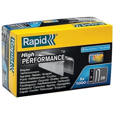 Image of Rapid High Performance No.28 Cable Staples, Leg Length: 9 mm, 11890131 5000 Pieces