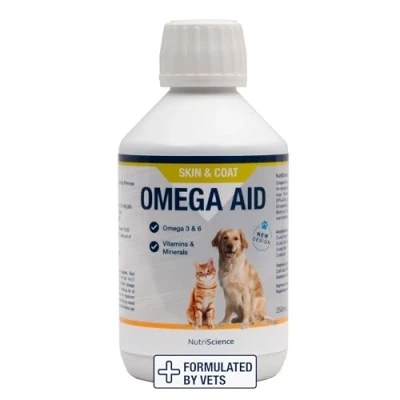 Image of Swedencare UK OmegaAid Omega 3 Supplement 500 ml, for Dogs and Cats, Skin Coat