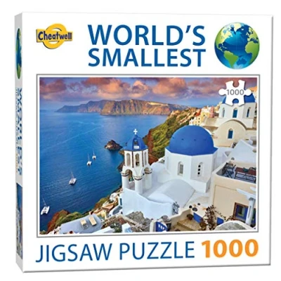 Image of Cheatwell Games 13978 Puzzle World&#039;s Smallest 1000 Piece Jigsaw Santorini