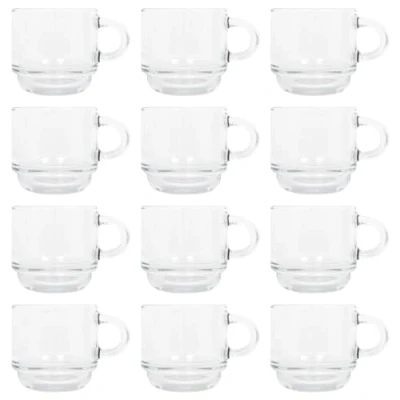 Image of 90ml Cozy Stacking Glass Espresso Cups Pack of 12 By LAV