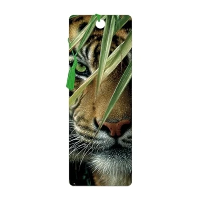 Image of 3D LiveLife Bookmark Emerald Forest from Deluxebase A Tiger with lenticular Artwork Licensed Renowned Artist Collin Bogle