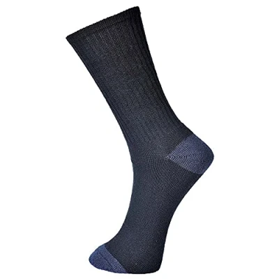 Image of Portwest Classic Cotton Sock Black UK 6 9 EU 39 43