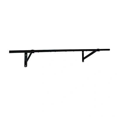 Image of Oypla 4ft Wall Mounted Garment Clothes Rail Super Heavy Duty All Metal Black
