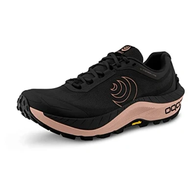 Image of Topo Athletic Women&#039;s MTN Racer 3 Comfortable Lightweight 5MM Drop Trail Running Shoes, Shoes for Running, Black/Mauve, 5 UK