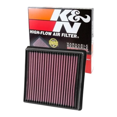 Image of K&amp;N Engine Air Filter: High Performance, Premium, Washable, Replacement Compatible with 2006 2018 JEEP/CHRYSLER (Grand Cherokee, Grand Cherokee IV, 300C) , 33 3029, Black
