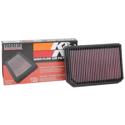 Image of K&amp;N Engine Air Filter: High Performance, Premium, Washable, Replacement Compatible with 2018 2019 MERCEDES BENZ (A220, A250, A35 AMG), 33 3133