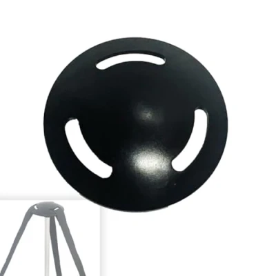 Image of Boat Cover Support Pole Mushroom Cap 5&quot; Plastic Top with 3 Strap Holes, Accessories (Black Cap)