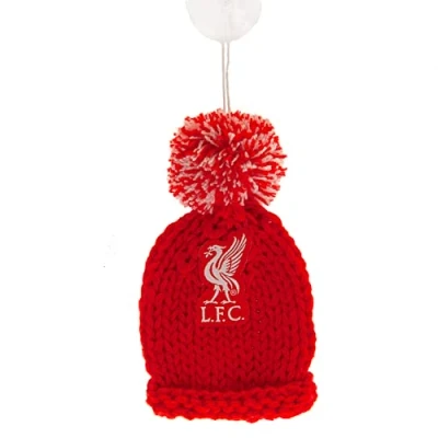 Image of Liverpool FC Car Mirror Decoration Knitted Bird Design, Red, White, Talla Única