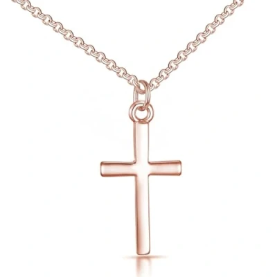 Image of Philip Jones Rose Gold Plated Cross Necklace