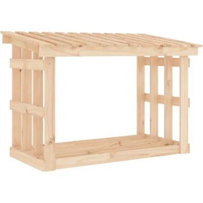 Image of vidaXL Firewood Rack 108x64.5x77 cm Solid Wood Pine