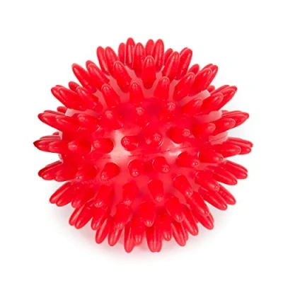 Image of Yoga Studio Spikey Massage Ball Red, 7cm Stress for Trigger Point Therapy, Myofascial Release, Plantar Fasciitis. Therapeutic Accessories