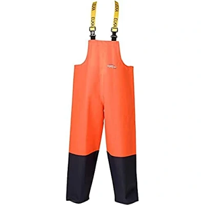 Image of Elka Fishing Xtreme 2 Colored Bib &amp; Brace, 2XL, Fluorescent Orange/Navy