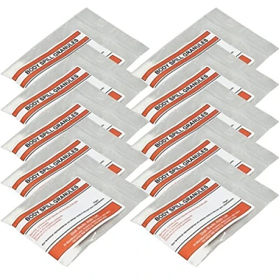 Image of Qualicare Blood Body Fluid Spill Vomit Emergency Absorbent Granules, 10 x 10g Sachet