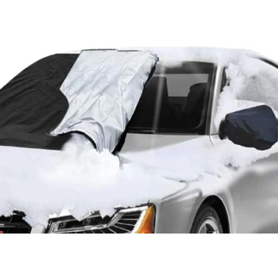 Image of Car Windscreen Covers TWIN PACK Reversible All Seasons Screen Cover Winter &amp; Summer Protects Windshield from Frost, Snow, Ice UV Rays