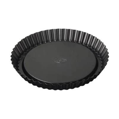 Image of Dr. Oetker Tradition 22 cm Non Stick Bakeware Flan Tin, Black