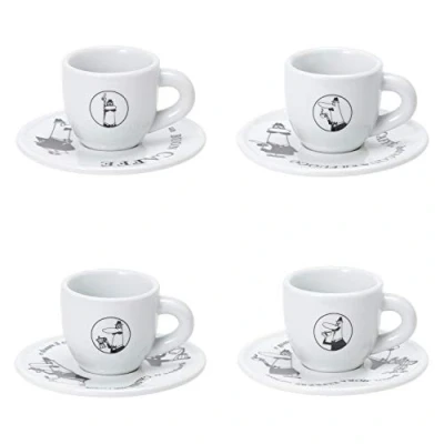 Image of Bialetti TAZZINE Moka Carosello Breakfast Cups, Multi Colour, Unique Único