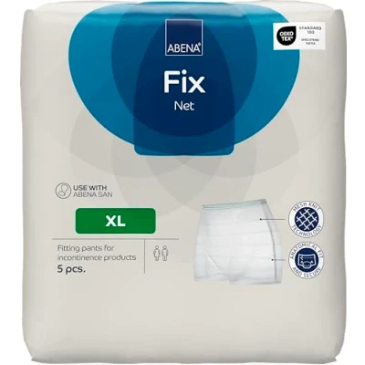 Image of ABENA Net XL Disposable Underwear Pack of 5 Pants for Fixing Incontinence Products and Pads Can Be Used As Postpartum Maternity