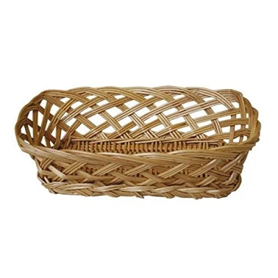 Image of JVL Steamed Willow Open Weave Basket, 25.5 x 15.5 cm