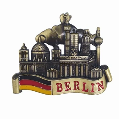 Image of Berlin Germany 3D Metal Fridge Magnet Tourist Souvenir Gift Home &amp; Kitchen Decoration Magnetic Sticker Refrigerator Collection