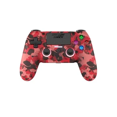 Image of DragonShock Mizar Wireless Bluetooth Controller for PS4, PC and Mobile, Red Camo
