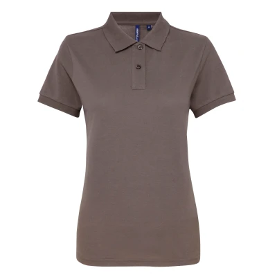Image of Asquith &amp; Fox Womens/Ladies Short Sleeve Performance Blend Polo Shirt (Slate) Multicolour Size Large