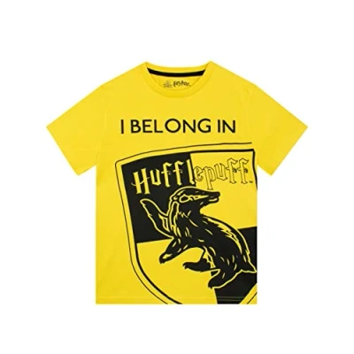 Image of Harry Potter Kids T Shirt Hufflepuff Yellow 6 7 Years