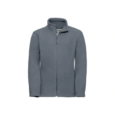 Image of Russell Athletic Childrens Unisex Childrens/Kids Fleece Jacket (Convoy Grey) Dark Grey Size 5 6Y
